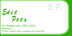 edit pets business card